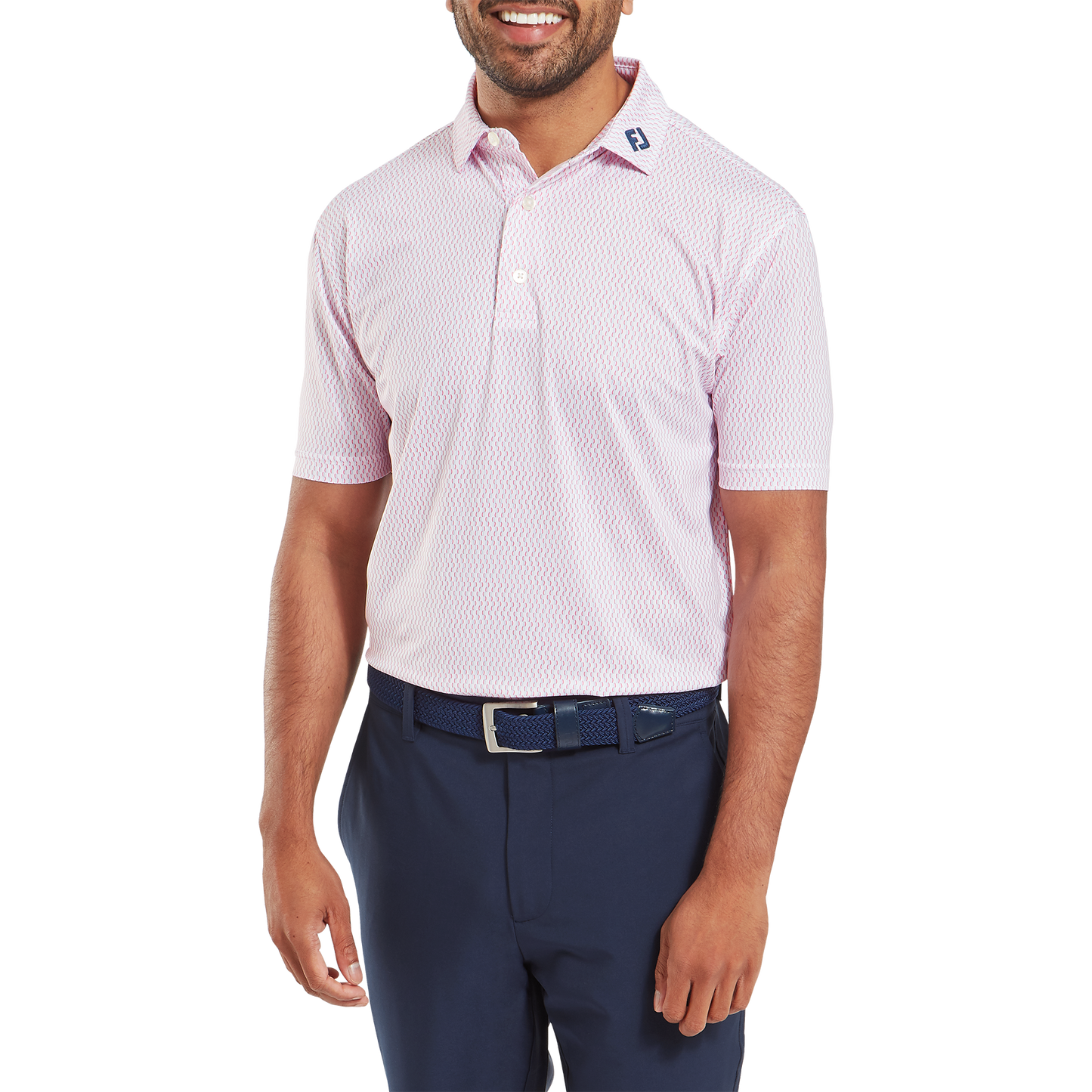 FootJoy Wiggle Print Lisle Golf Polo Shirt