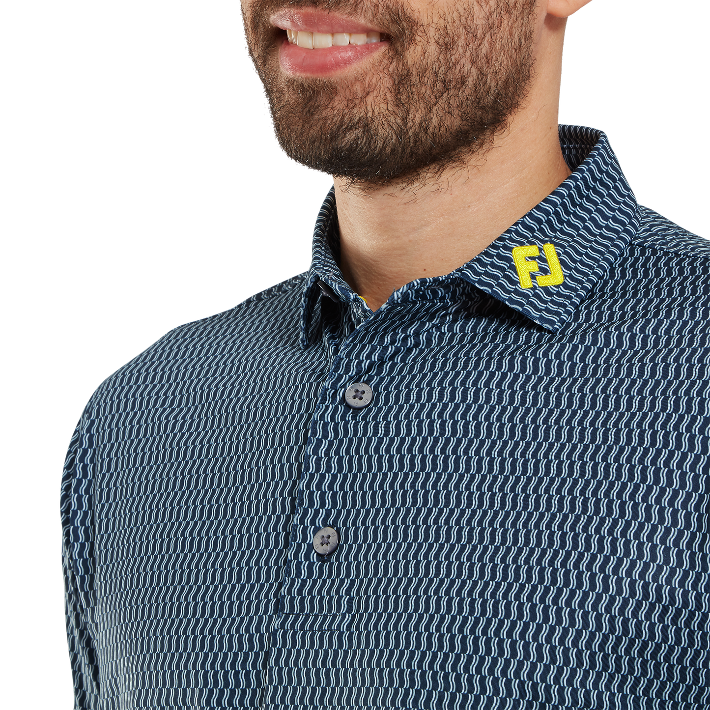 FootJoy Wiggle Print Lisle Golf Polo Shirt
