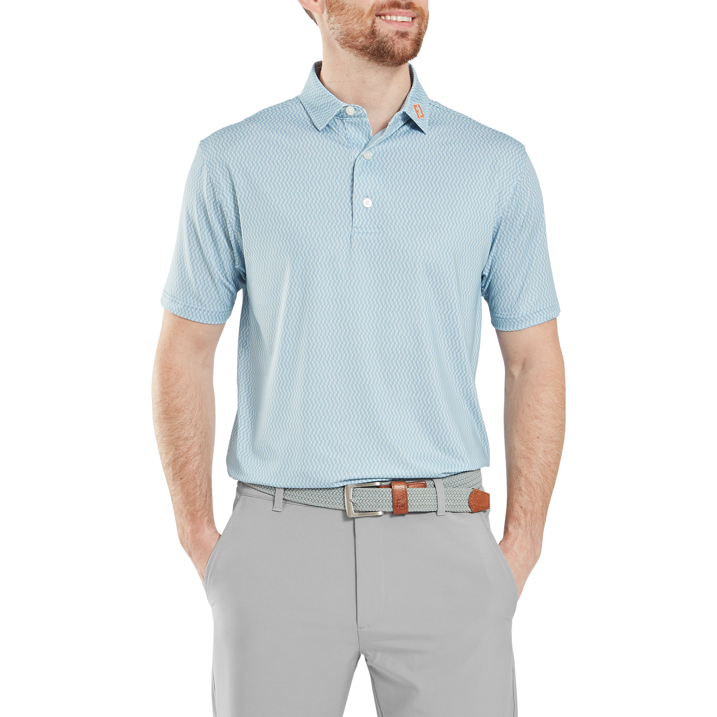 FootJoy Wiggle Print Lisle Golf Polo Shirt