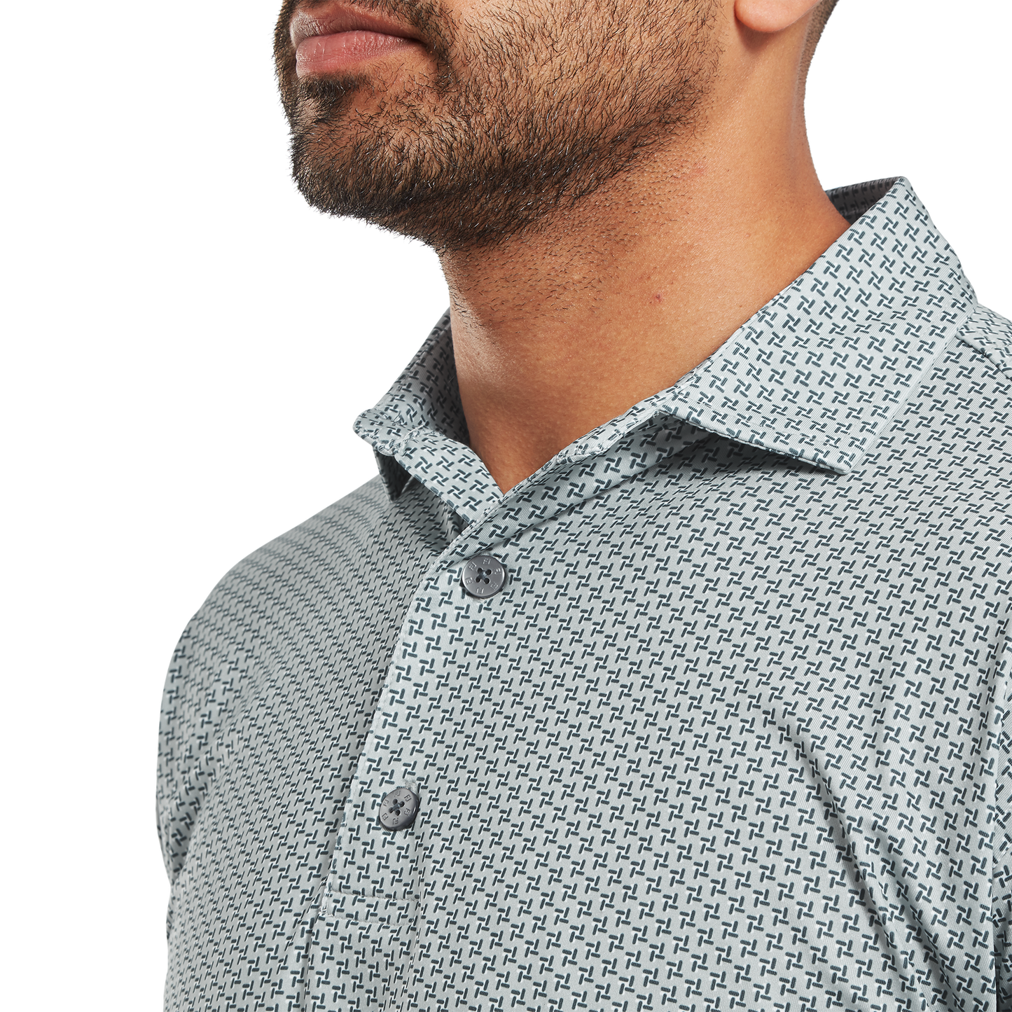 FootJoy Houndstooth Geo Lisle Golf Polo Shirt