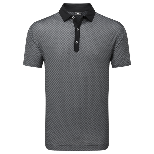 FootJoy Checker Print Lisle Golf Polo Shirt