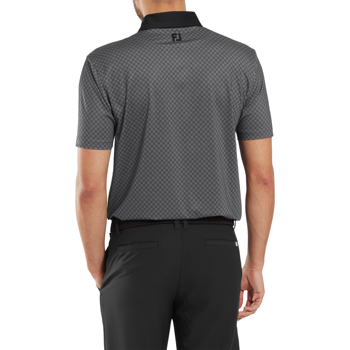 FootJoy Checker Print Lisle Golf Polo Shirt