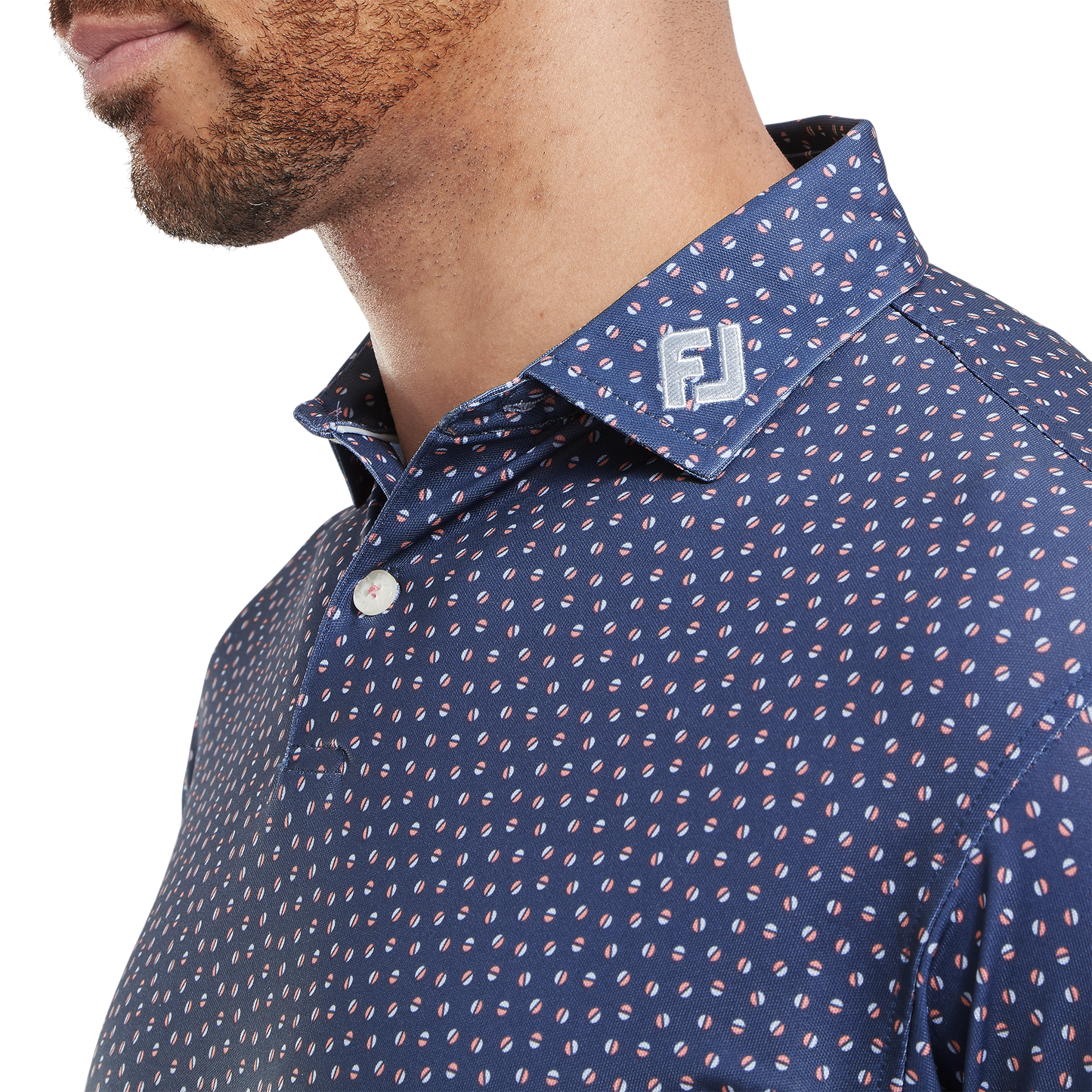 FootJoy Bounce Print Pique Golf Polo Shirt