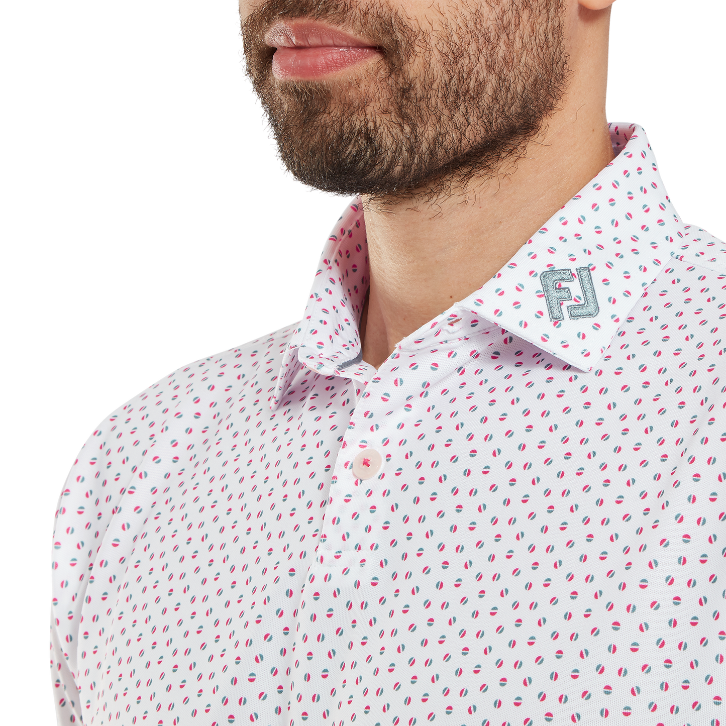 FootJoy Bounce Print Pique Golf Polo Shirt