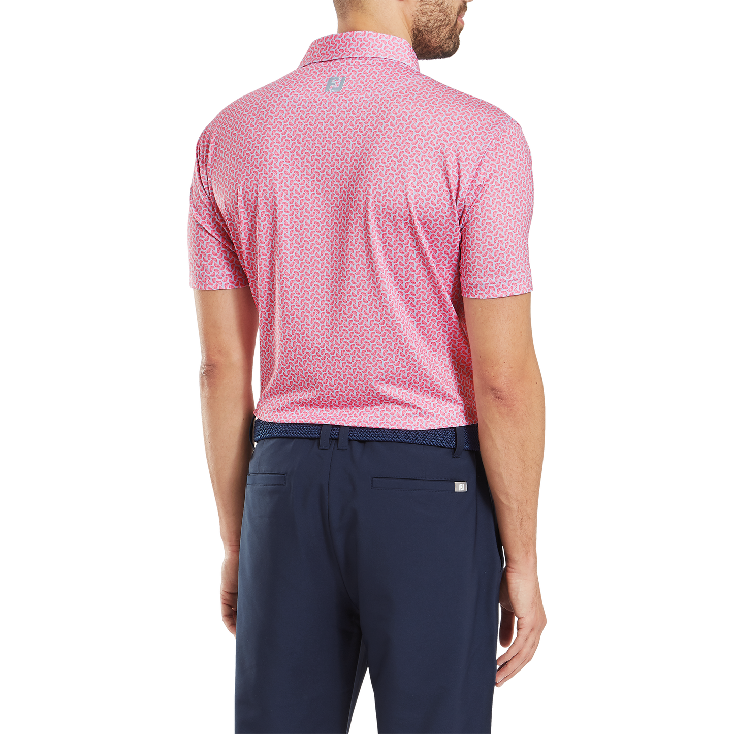 FootJoy Citrus Print Lisle Golf Polo Shirt