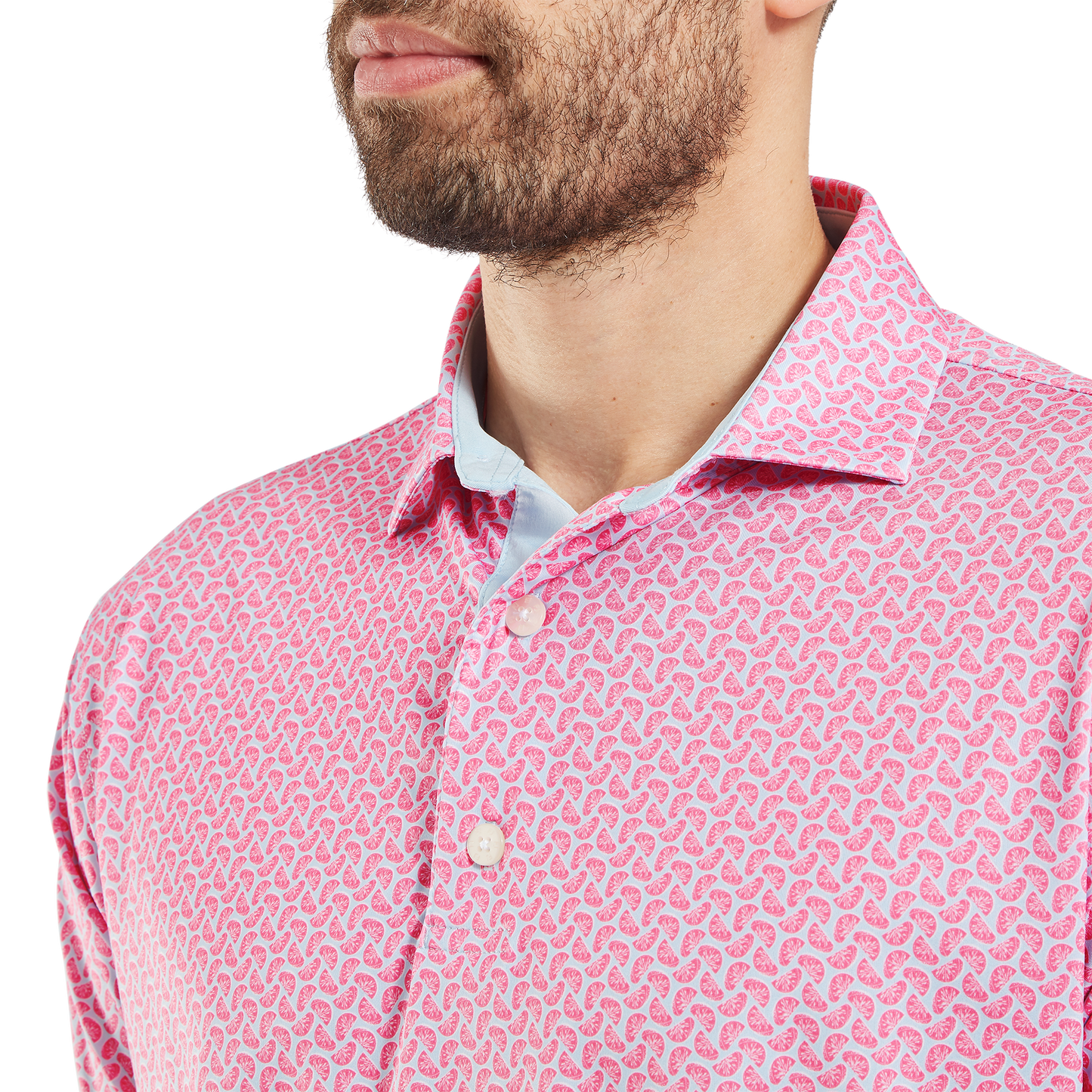 FootJoy Citrus Print Lisle Golf Polo Shirt