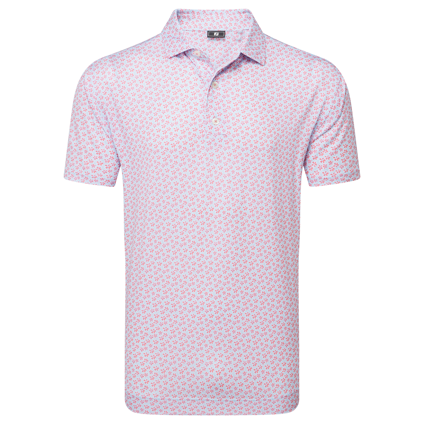 FootJoy Floral Sketch Print Lisle Golf Polo Shirt