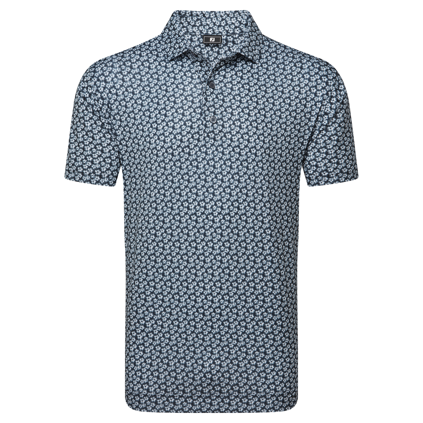 FootJoy Floral Sketch Print Lisle Golf Polo Shirt