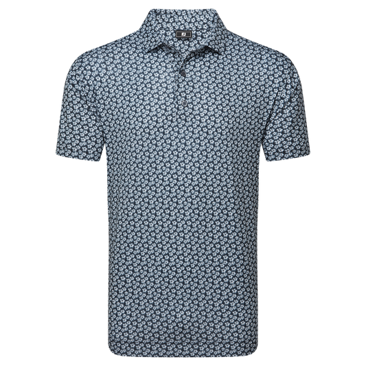 FootJoy Floral Sketch Print Lisle Golf Polo Shirt