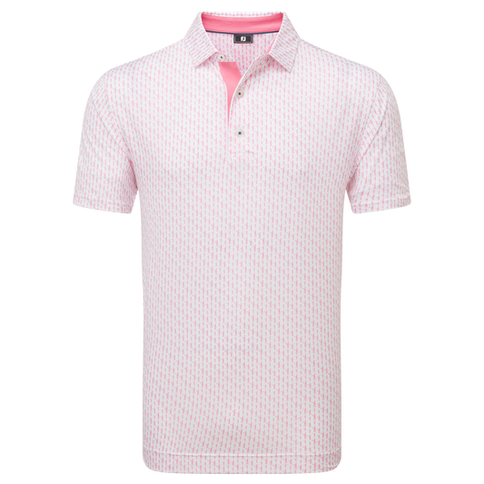 FootJoy Figure Print Lisle Golf Polo Shirt