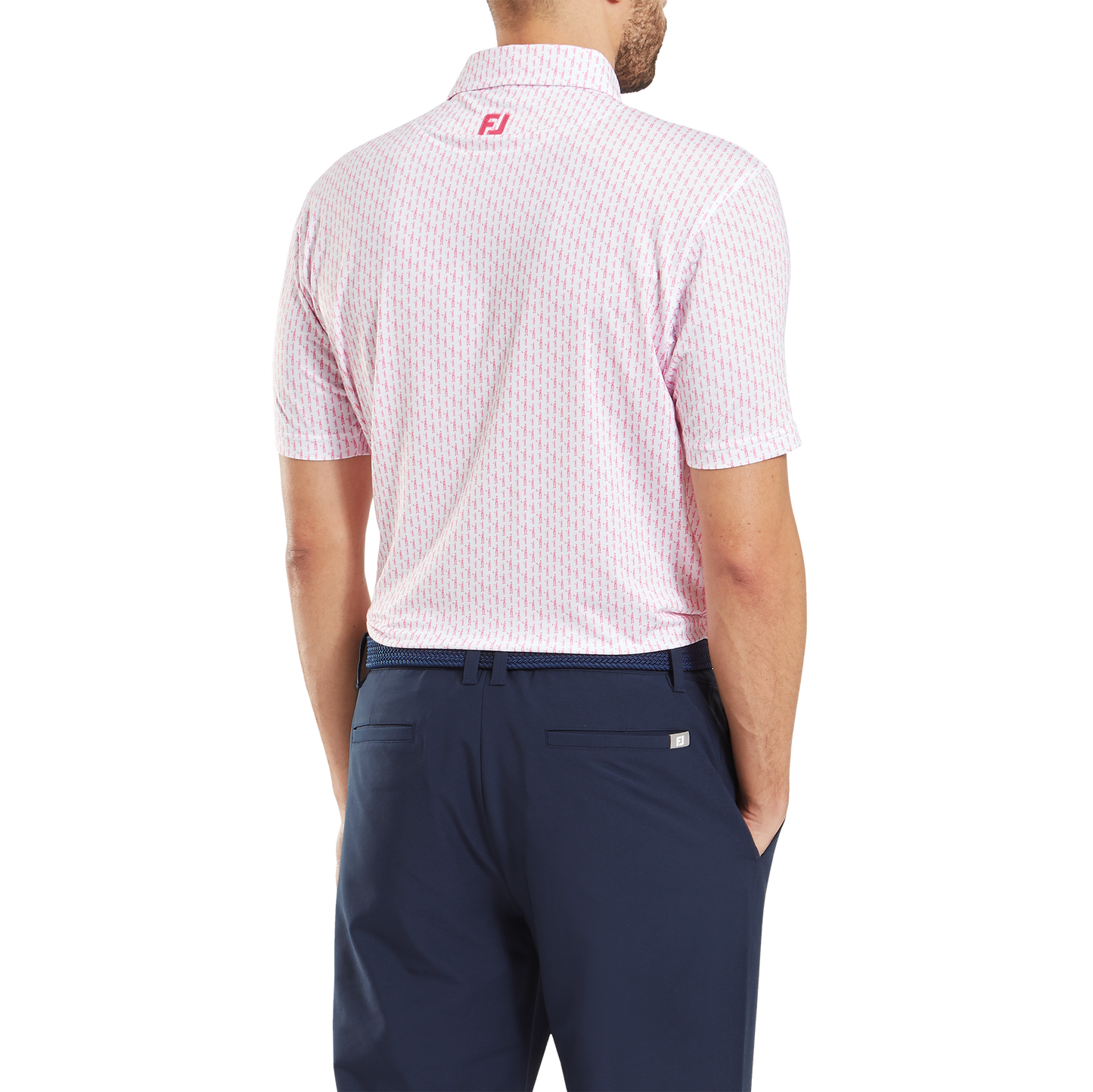 FootJoy Figure Print Lisle Golf Polo Shirt