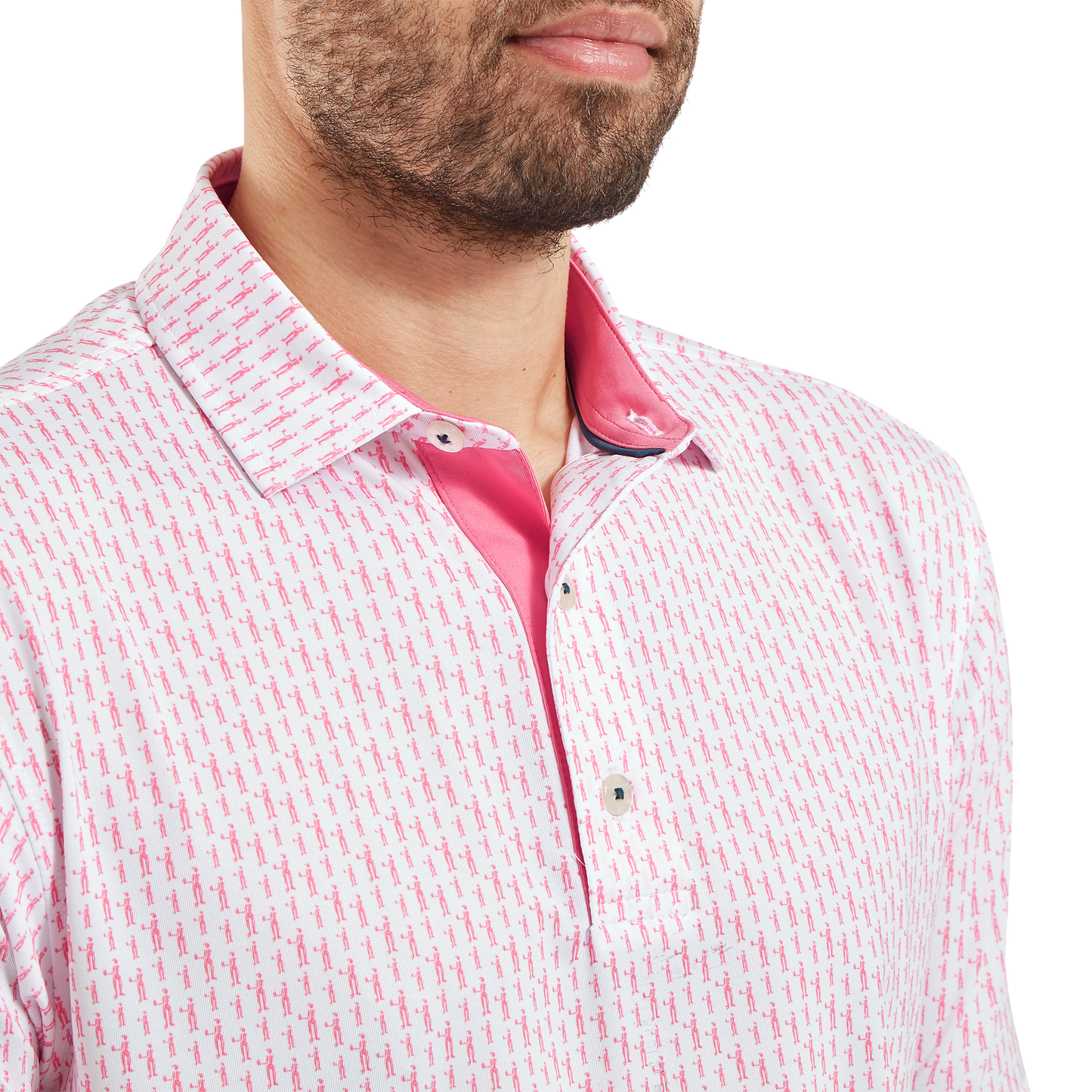 FootJoy Figure Print Lisle Golf Polo Shirt