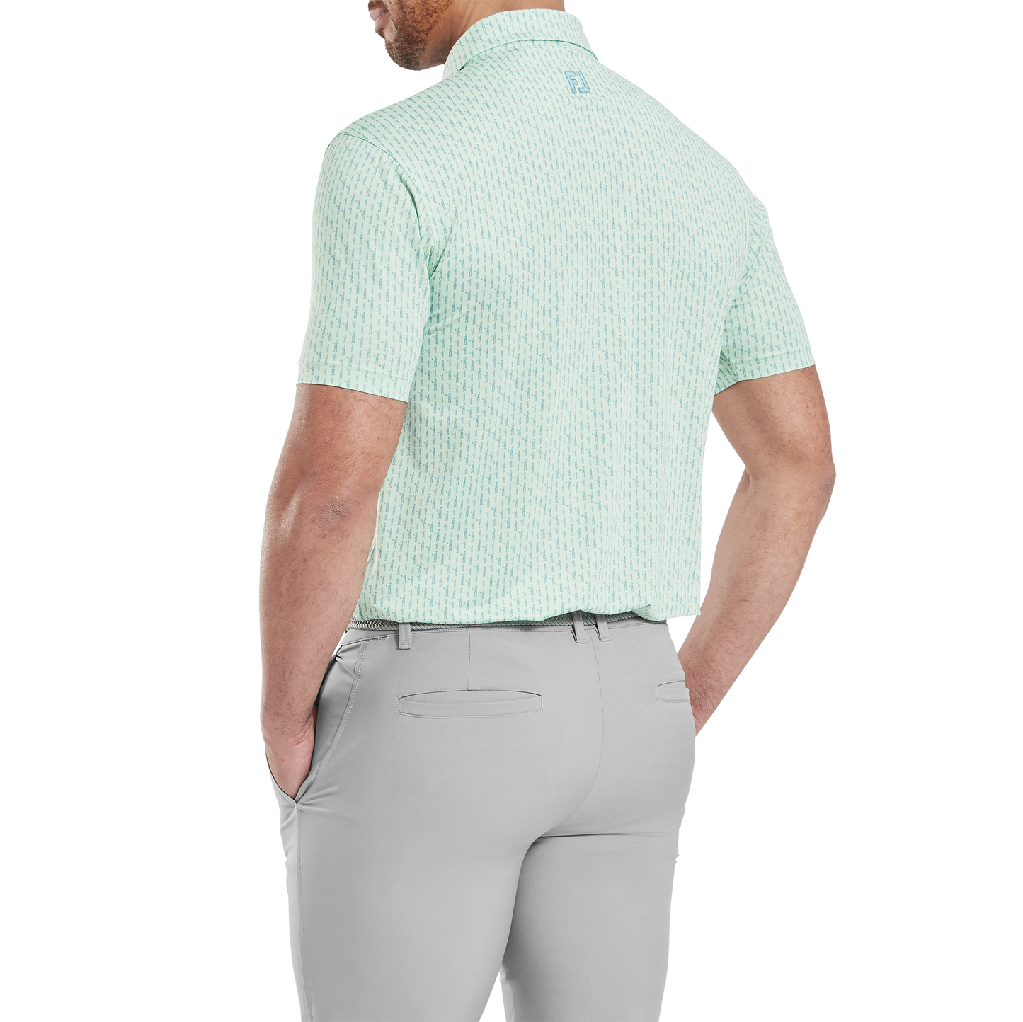 FootJoy Figure Print Lisle Golf Polo Shirt
