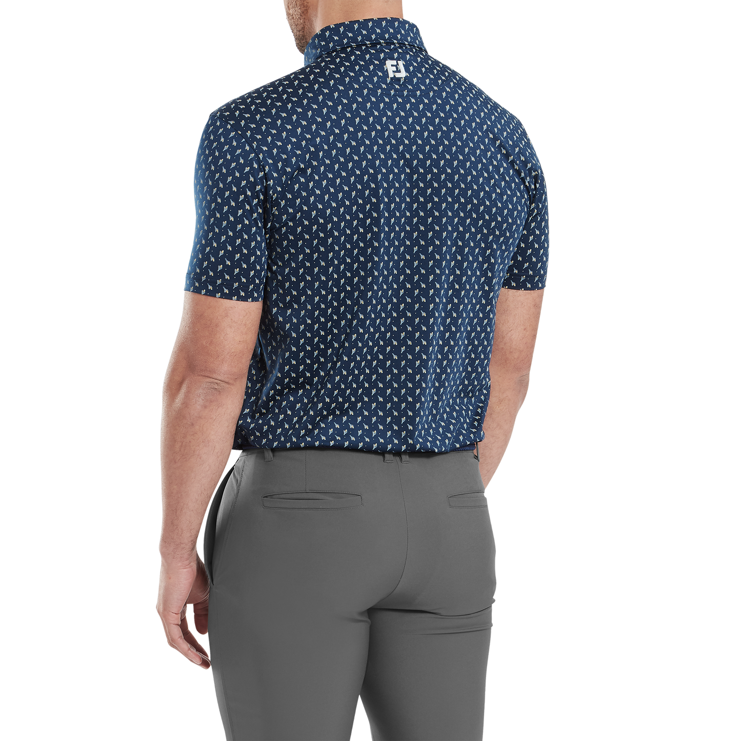 FootJoy Flower Bud Foulard Lisle Golf Polo Shirt