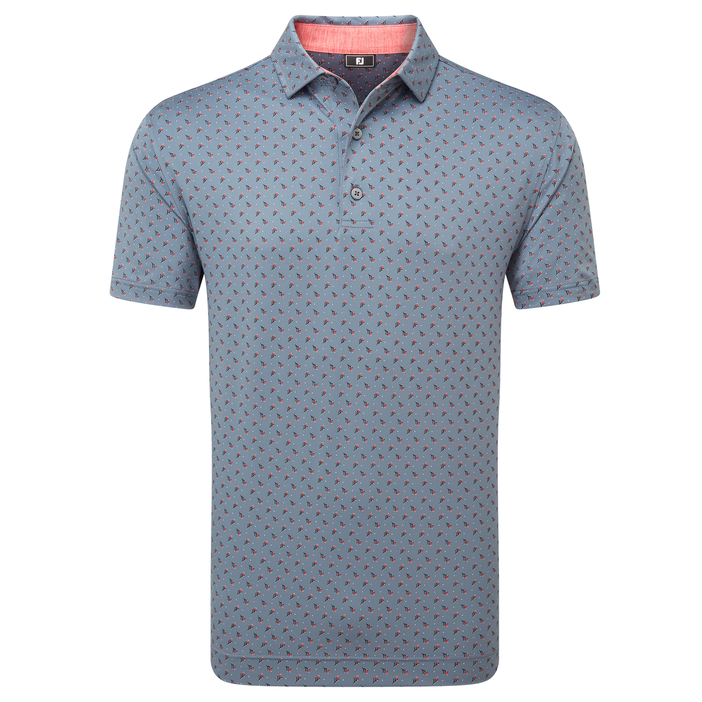 FootJoy Flower Bud Foulard Lisle Golf Polo Shirt