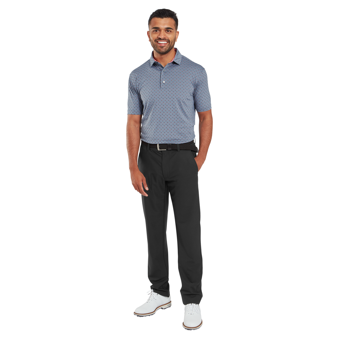 FootJoy Flower Bud Foulard Lisle Golf Polo Shirt