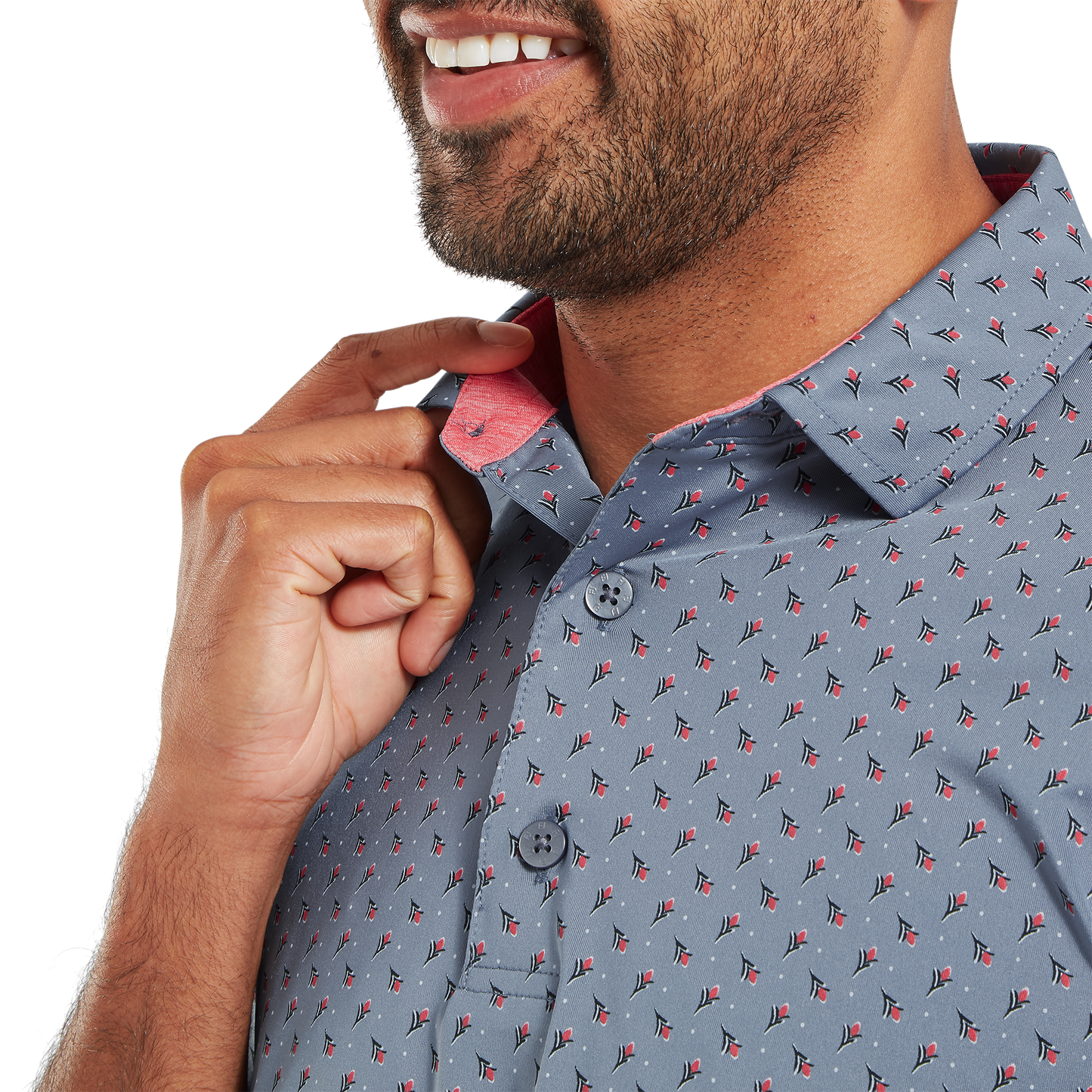 FootJoy Flower Bud Foulard Lisle Golf Polo Shirt