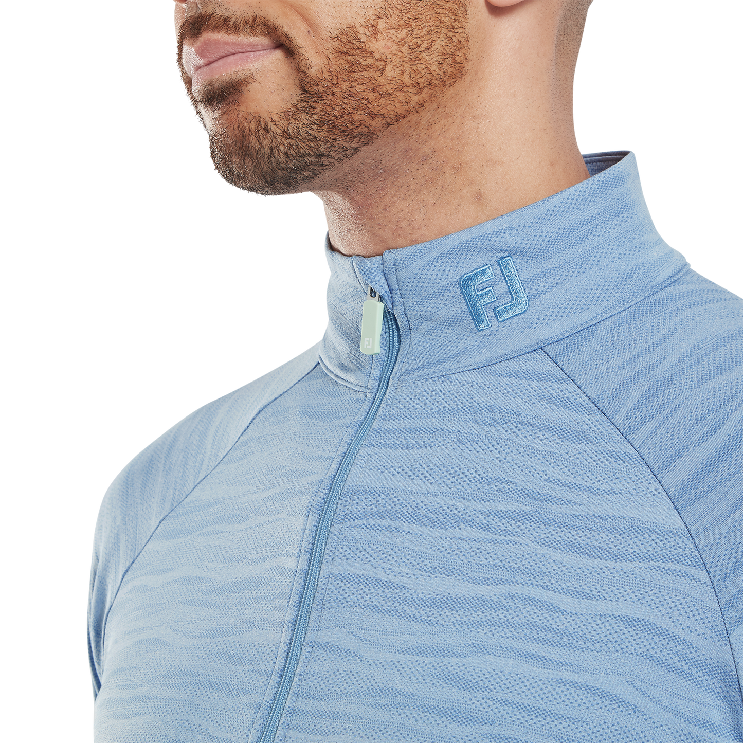 FootJoy Wave Jacquard Chill-Out Golf Pullover