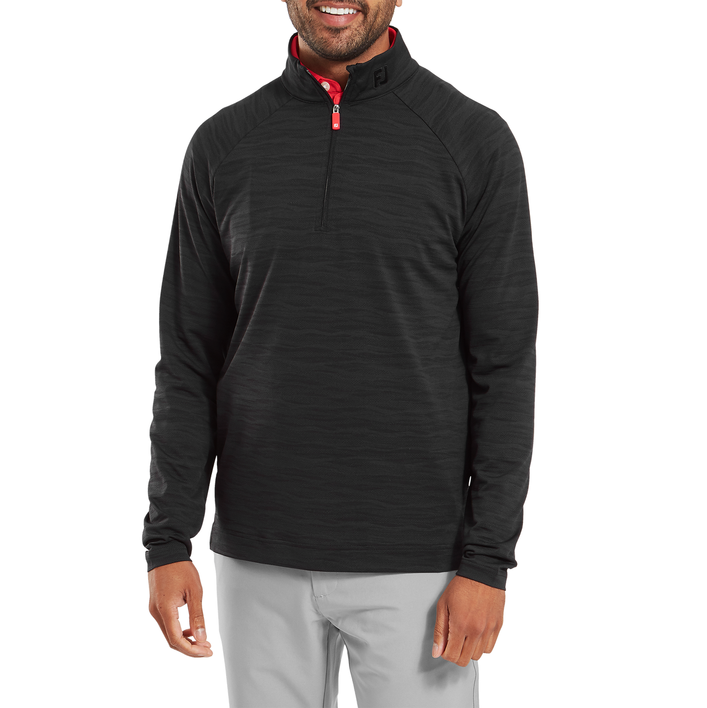 FootJoy Wave Jacquard Chill-Out Golf Pullover