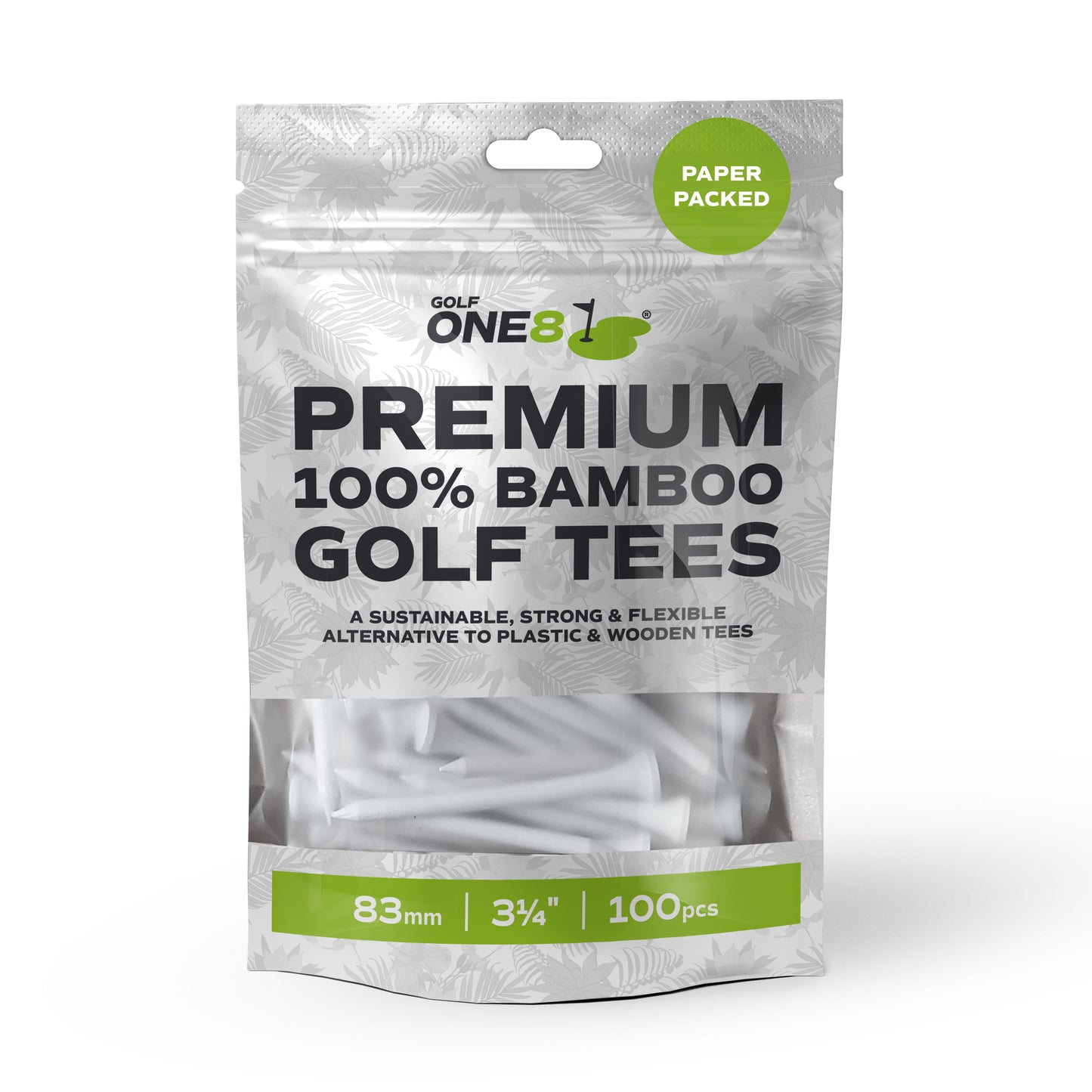 Golf One8 Bamboo Golf Tees - Bumper Pack