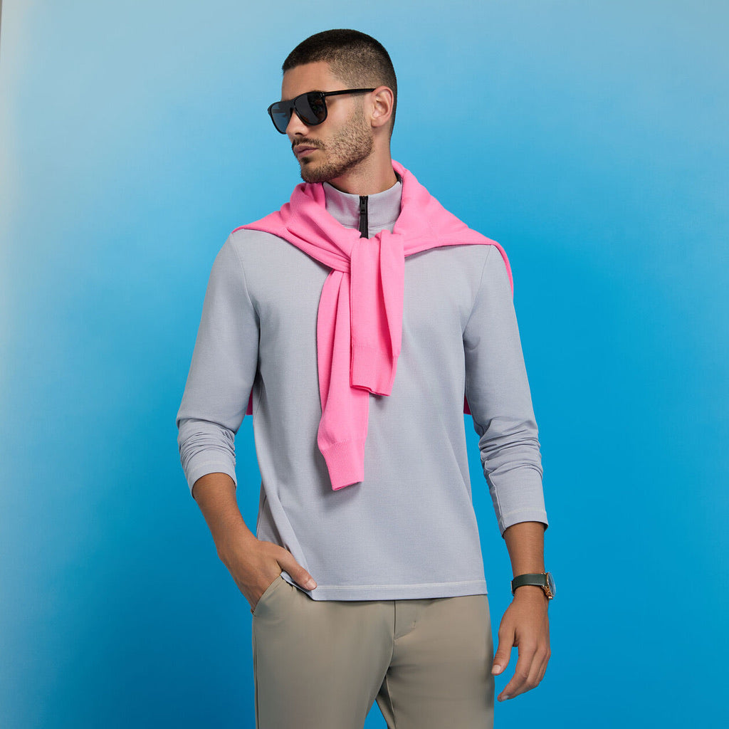 G/FORE Brushed Back Tech Quarter Zip