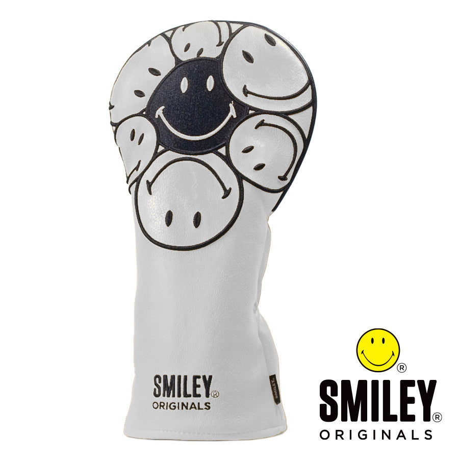 Smiley Original Stacked White Driver Headcover