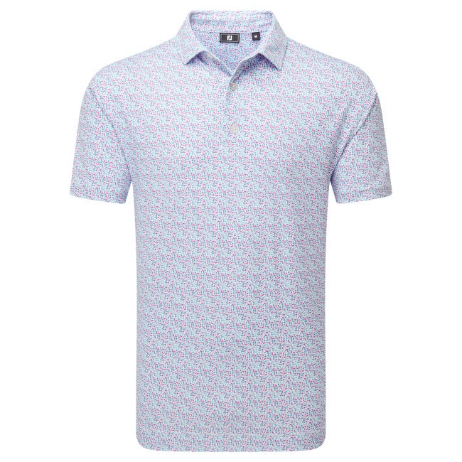 FootJoy Gamer Print Pique Golf Polo Shirt