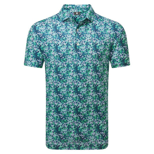 FootJoy Garden Print Lisle Golf Polo Shirt