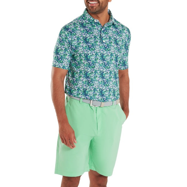 FootJoy Garden Print Lisle Golf Polo Shirt
