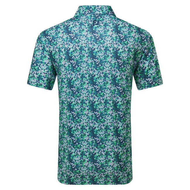 FootJoy Garden Print Lisle Golf Polo Shirt