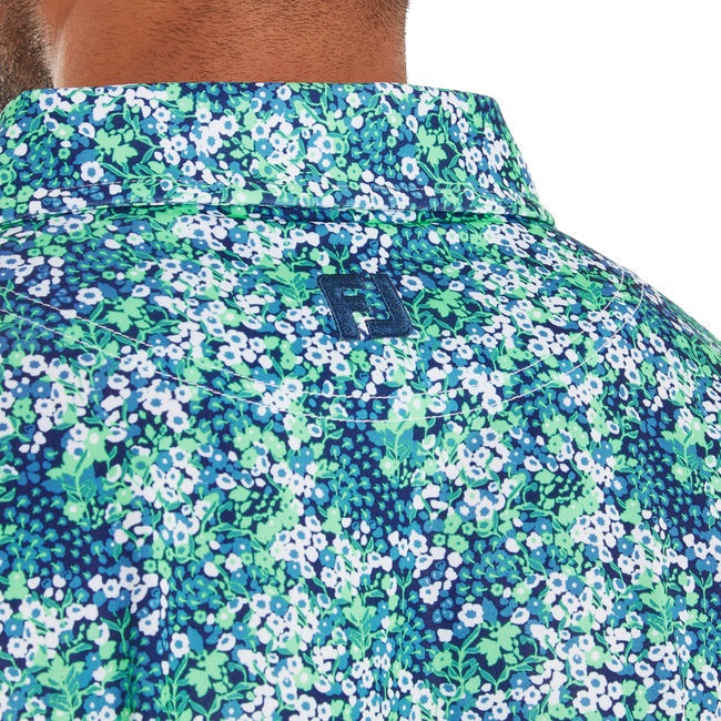 FootJoy Garden Print Lisle Golf Polo Shirt