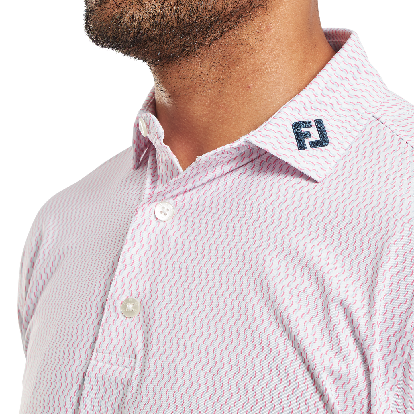 FootJoy Wiggle Print Lisle Golf Polo Shirt