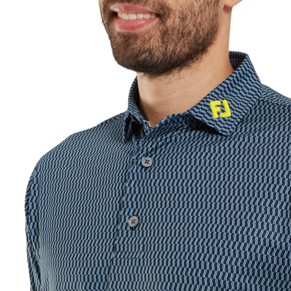 FootJoy Wiggle Print Lisle Golf Polo Shirt