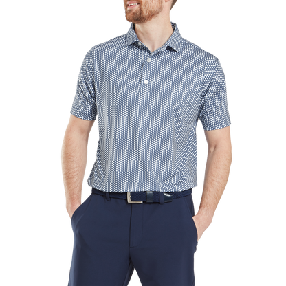 FootJoy Houndstooth Geo Lisle Golf Polo Shirt