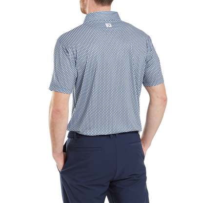 FootJoy Houndstooth Geo Lisle Golf Polo Shirt