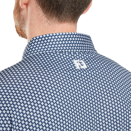 FootJoy Houndstooth Geo Lisle Golf Polo Shirt