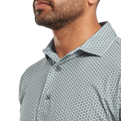 FootJoy Houndstooth Geo Lisle Golf Polo Shirt