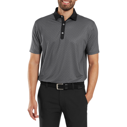 FootJoy Checker Print Lisle Golf Polo Shirt