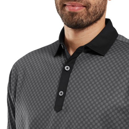 FootJoy Checker Print Lisle Golf Polo Shirt