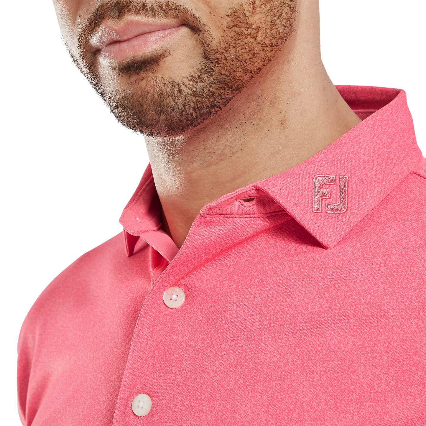 FootJoy Speckle Print Lisle Golf Polo Shirt
