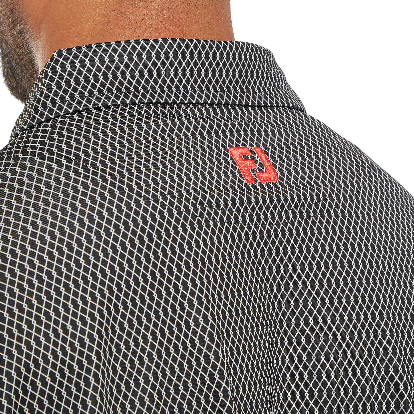 FootJoy Irongate Print Lisle Golf Polo Shirt