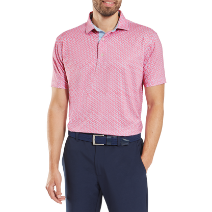 FootJoy Citrus Print Lisle Golf Polo Shirt