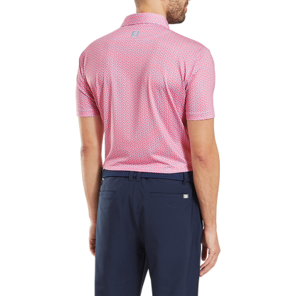 FootJoy Citrus Print Lisle Golf Polo Shirt