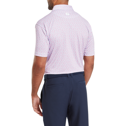 FootJoy Floral Sketch Print Lisle Golf Polo Shirt