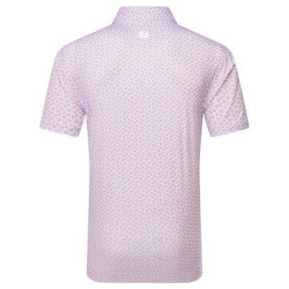 FootJoy Floral Sketch Print Lisle Golf Polo Shirt