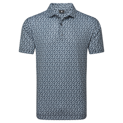 FootJoy Floral Sketch Print Lisle Golf Polo Shirt
