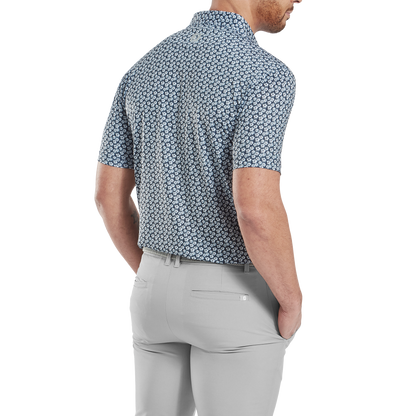 FootJoy Floral Sketch Print Lisle Golf Polo Shirt
