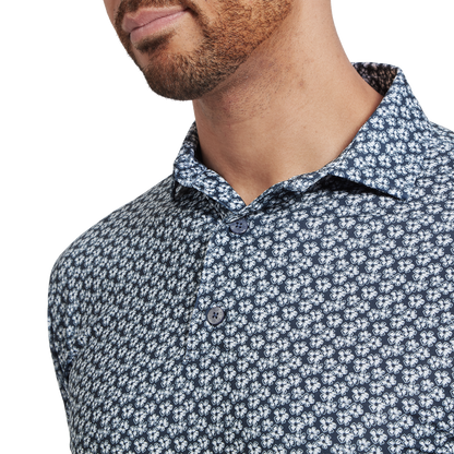 FootJoy Floral Sketch Print Lisle Golf Polo Shirt