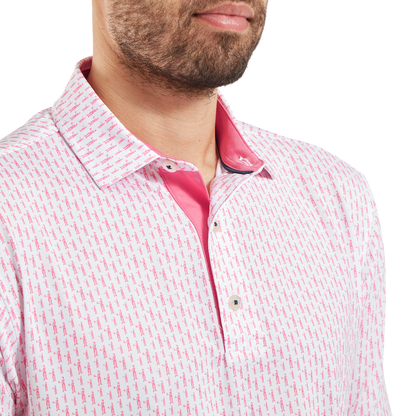 FootJoy Figure Print Lisle Golf Polo Shirt