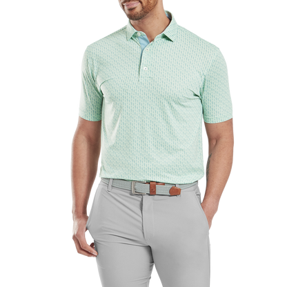 FootJoy Figure Print Lisle Golf Polo Shirt